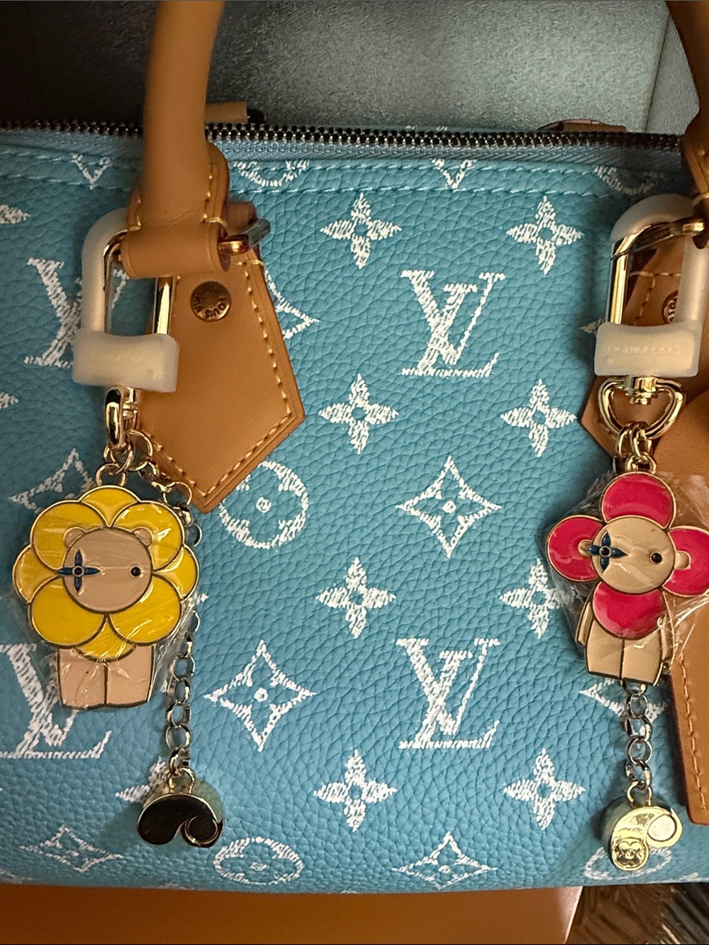 Flower Chain Bag Charm - Yellow & Pink - Picture 3 of 3